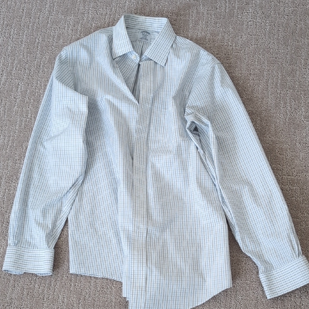 Brooks Brothers Regent Supima Cotton Non-Iron Dress Shirt Neck 16 Sleeve 35